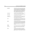 Page 244234 Administering Amanda@Work.Group/DOS
prompt fileThe Amanda file containing all system prompts (prere-
corded words, sentences, or questions) that are included 
within the Amanda software. The default prompt file is 
C:\AMANDA\ENGLISH.IDX or ENGLISH.BDX (de-
pending on whether your computer is a Brooktrout voice 
board or a Amanda Company voice board for Norstar 
KSUs). A Spanish version of the system prompts are 
also available from The Amanda Company.
reorder toneA fast busy or busy tone heard when...