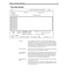 Page 75Chapter 7: Automatic Scheduling 67
The Auto Screen
Save Esc/EXIT  PgDn/NEXT  PgUp/PREVAuto
Mailbox: Comment: Security Code:
Extension:
Directory Name 1: Directory Name 2:










Enabled Change On:04/10/1996  At 07:19Restrict To: MTWTFS S
NOAnd Every:0 month(s)0 day(s)YYYYYYY
0 hour(s)0 minute(s) Next Change: NEVER
Extension: 132H
Rings:0Do Not DisturbOFFCall Screening:OFFGreeting #:0
menu barThe rectangle at the top of the screen. The left side displays menu 
commands that you can access by pressing...