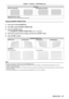 Page 87Chapter 4 Settings — [POSITION] menu
ENGLISH - 87
[CURVED]
[VERTICAL BALANCE]
[HORIZONTAL BALANCE]
[MAINTAIN ASPECT RATIO]
Select [ON] to correct while keeping the aspect ratio.
Setting [CORNER CORRECTION]
1) Press  as to select [GEOMETRY].
2)  
Press 
 qw to select [CORNER CORRECTION].
3)
 
Press the  button.
 fThe 

[GEOMETRY:CORNER CORRECTION] screen is displayed.
4)
 
Press 
 as to select the item to adjust, and press the  button.
5)
 
Press 
 asqw to adjust.
[CORNER CORRECTION]
[UPPER LEFT]
[UPPER...