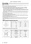 Page 52Chapter 2 Getting Started — Connecting
52 - ENGLISH
Connecting
Before connecting
 fBefore connecting, carefully read the operating instructions for the external device to be connected.
 fT

urn off the power of all devices before connecting cables.
 fT

ake note of the following points before connecting the cables. Failure to do so may result in malfunctions.
 g When connecting a cable to a device connected to the projector or the pr\
ojector itself, touch any nearby 
metallic objects to eliminate static...