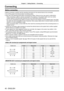 Page 40Chapter 2 Getting Started — Connecting
40 - ENGLISH
Connecting
Before connecting
 
f Before connecting, carefully read the operating instructions for the external device to be connected.
 
f Turn off the power of all devices before connecting cables.
 
f Take note of the following points before connecting the cables. Failure to do so may result in malfunctions.
 
g When connecting a cable to a device connected to the projector or the projector itself, touch any nearby 
metallic objects to eliminate...