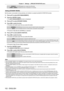 Page 102Chapter 4 Settings — [PROJECTOR SETUP] menu
102 - ENGLISH
[DISABLE]Disables the no signal shut-off function.
[10MIN.] - [90MIN.] Sets the time in increments of 10 minutes.
Setting [STANDBY MODE]
Set the power consumption during standby and whether to enable the [QUICK ST ARTUP] function.
1)  
Press 
 as to select [ECO MANAGEMENT].
2)
 
Press the  button.
 fThe 

[ECO MANAGEMENT] screen is displayed.
3)
 
Press 
 as to select [STANDBY MODE].
4)
 
Press 
 qw to switch the item.
 fThe items will switch each...