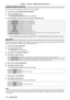Page 114Chapter 4 Settings — [PROJECTOR SETUP] menu
114 - ENGLISH
[STARTUP INPUT SELECT]
Set the input when the projector is switched on to start projection.
1) 
Press 
 as to select [STARTUP INPUT SELECT].
2)
 
Press the  button.
 fThe 

[STARTUP INPUT SELECT]  screen is displayed.
3)
 
Press 
 asqw to select the input, and press the  button.
[LAST USED] Keeps the input selected last.
[COMPUTER1] Sets the input to COMPUTER1.
[COMPUTER2] Sets the input to COMPUTER2.
[VIDEO] Sets the input to VIDEO.
[DVI-D] Sets...