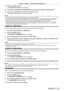Page 119Chapter 4 Settings — [PROJECTOR SETUP] menu
ENGLISH - 119
4) Press the  button.
 fThe 

[ADJUST CLOCK] screen is displayed.
5)
 
Press 
 as to select [NTP SYNCHRONIZATION], and press qw to change the setting to [ON].
6)
 
Press 
 as to select [APPLY], and press the  button.
 fThe setting of the date and time will be completed.
Note
 f To set the date and time automatically, the projector must be connected to the network. fIf synchronization with the NTP
 server fails just after [NTP SYNCHRONIZATION] is...