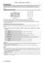 Page 50Chapter 3 Basic Operations — Projecting
50 - ENGLISH
Projecting
Check the external device connection (x   page   34) and the power cord connection (x   page   40), and turn on 
the power (x   page   41) to start projection. Select the image to project, and adjust appearance of the projected 
image.
Selecting the input signal
Remote control Control panel
The input of the image to project can be switched. Method to switch the input is as follows.
 fPress the input selection button on the remote control and...