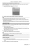 Page 51Chapter 3 Basic Operations — Projecting
ENGLISH - 51
Switching the input by displaying the input selection screen
The input for projection can be selected by displaying the input selection screen using the  
button on the control panel.
1)
 
Press the  button on the control panel.
 fThe input selection screen is displayed.
INPUT SELECT
COMPUTER1
COMPUTER2
VIDEO
DVI-D
HDMI1
HDMI2
DIGITAL LINK
SELECT
SET
ENTER
2) Press  as to select the input for projection, and press the  button.
Note
 f The input can...