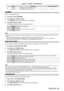 Page 69Chapter 4 Settings — [PICTURE] menu
ENGLISH - 69
OperationAdjustmentRange of adjustment
Press w. Brightness of the white part gets stronger.
0 - +10
Press q. The image becomes more natural.
[GAMMA]
You can switch gamma mode.
1)
 
Press 
 as to select [GAMMA].
2)
 
Press 
 qw or the  button.
 fThe 

[GAMMA] individual adjustment screen is displayed.
3)
 
Press 
 qw to switch the item.
 fThe items will switch each time you press the button.
[DEFAULT] Factory default setting.
[1.8] Set so that images become...
