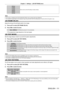 Page 111Chapter 4 Settings — [3D SETTINGS] menu
ENGLISH - 111
[0.5ms]Sets an item so that 3D setting is made correctly.
[1.0ms]
[1.5ms]
[2.0ms]
[2.5ms]
[2.7ms]
Note
 f
This function is disabled when [3D SYSTEM SETTING] is set to anything other than [SINGLE]. fThe crosstalk may get larger or the displayed image may get darker when \
the setting does not match with the 3D system in use.
[3D FRAME DELAY]
Adjust the timing of the left-right switch of an image.
1)
 
Press 
 as to select [3D FRAME DELAY].
2)
 
Press...