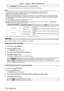 Page 118Chapter 4 Settings — [DISPLAY OPTION] menu
118 - ENGLISH
[AUTO(2D)]*1Displays 2D image of the simultaneous format.
*1 This can be set only when [SIMUL INPUT SETTING] is set to [HDMI/DVI-D] or [SDI1/SDI2].
Note
 fIf [AUTO(2D)] is set, 2D images are displayed when the same 2D compatible signals are entered to each input. fIf [AUT
O(3D)] is set, 3D images are displayed when the same 3D compatible signals are entered to each input.
 f[SIMUL

 INPUT SETTING] cannot be set during P IN P.
 f[HDMI/DVI-D] or...