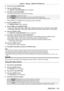 Page 123Chapter 4 Settings — [DISPLAY OPTION] menu
ENGLISH - 123
3) Press as to select [EDID MODE].
4)  
Press the  button.
 fThe 

[DIGITAL LINK EDID MODE] screen is displayed.
5)
 
Press 
 qw to switch [EDID MODE].
 fThe items will switch each time you press the button.
[DEFAULT] Standard setting.
[SCREEN FIT] Changes EDID data according to the [SCREEN FORMAT] setting.
[USER] Sets the [RESOLUTION] and [VERTICAL SCAN FREQUENCY] items to EDID.
 fWhen [DEF AULT] or [SCREEN FIT] is selected, proceed to Step  10)....