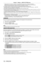 Page 132Chapter 4 Settings — [DISPLAY OPTION] menu
132 - ENGLISH
 gAll the projectors to be linked are connected in a loop with the daisy chain connection. (Maximum 64 projectors) g[MODE] on only one projector that is linked is set to [MASTER], and [MODE] on all other projectors are set to [SLA VE]. g[SHUTTER SYNC] on the projectors to perform the shutter synchronization is set to [ON]. fIt is possible to set [SHUTTER SYNC] to [OFF] for the projectors that are linked but not to synchronize. fThe shutter...