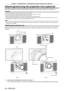 Page 48Chapter 2 Getting Started — Attaching/removing the projection lens (optional)
48 - ENGLISH
Attaching/removing the projection lens (optional)
Move the lens position to the home position before replacing or removing the projection lens. (x   page   72)
Attention
 f Replace the projection lens after turning of f the power of the projector. fDo not touch the electric contacts of the projection lens. Dust or dirt \
may cause poor contact. fDo not touch the surface of the projection lens with your bare hands....