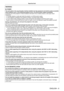 Page 9ENGLISH - 9
Read this first!
WARNING:
 rPOWER
The wall outlet or the circuit breaker shall be installed near the equipment and shall be easily accessible 
when problems occur. If the following problems occur, cut off the power supply immediately.
Continued use of the projector in these conditions will result in fire or electric shock, or will cause visual 
impairment.
 fIf foreign objects or water get inside the projector

, cut off the power supply.
 fIf the projector is dropped or the cabinet is...
