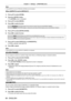 Page 98Chapter 4 Settings — [POSITION] menu
98 - ENGLISH
Note
 fWhen [ASPECT] is set to [THROUGH], [ZOOM] cannot be adjusted.
When [ASPECT] is set to [DEFAULT]
1) Press  as to select [ZOOM].
2)  
Press the  button.
 fThe 

[ZOOM] screen is displayed.
3)
 
Press 
 as to select [MODE].
4)
 
Press 
 qw to switch the item.
[INTERNAL] Enlarges the size within the aspect range set with [SCREEN FORMA T].
[FULL] Enlarges or reduces the size using the entire display area set with [SCREEN FORMA T].
5) Press as to select...