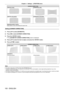 Page 100Chapter 4 Settings — [POSITION] menu
100 - ENGLISH
[CURVED CORRECTION]
[VERTICAL ARC]
[HORIZONTAL ARC]
[VERTICAL BALANCE][HORIZONTAL BALANCE]
[MAINTAIN ASPECT RATIO]
Select [ON] to correct while keeping the aspect ratio.
Setting [CORNER CORRECTION]
1) Press  as to select [GEOMETRY].
2)  
Press 
 qw to select [CORNER CORRECTION].
3)
 
Press the  button.
 fThe 

[GEOMETRY:CORNER CORRECTION] screen is displayed.
4)
 
Press 
 as to select the item to adjust, and press the  button.
5)
 
Press 
 asqw to...