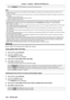 Page 104Chapter 4 Settings — [DISPLAY OPTION] menu
104 - ENGLISH
[DISABLE]Disables the automatic input switching function.
Note
 fBackup function is enabled only when the [BACKUP  INPUT MODE] is set to [ON], and the same signal is input to the  and 
 terminals.
 f T

o switch to the backup input signal using the backup function, make sure that the following three conditions are satisfied to be ready to use 
the function.
 g Set [BACKUP

 INPUT MODE] to [ON].
 gInput the same signal to the primary and secondary...