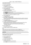 Page 105Chapter 4 Settings — [DISPLAY OPTION] menu
ENGLISH - 105
Setting [RGB2 EDID MODE]
1) Press as to select [RGB IN].
2)  
Press the  button.
 fThe 

[RGB IN] screen is displayed.
3)
 
Press 
 as to select [RGB2 EDID MODE].
4)
 
Press the  button.
 fThe 

[RGB2 EDID MODE] screen is displayed.
5)
 
Press 
 qw to switch [EDID MODE].
 fThe items will switch each time you press the button.
[DEFAULT] Standard setting.
[SCREEN FIT] Changes the EDID data according to the [SCREEN FORMAT] setting.
[USER] Sets the...