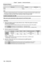 Page 190Chapter 7 Appendix — Technical information
190 - ENGLISH
 rENABLE/DISABLE
Operation for all channels is not accepted when set to “Disable”.
Performance ParameterDefault value
Disable 0
- 127 0
Enable 128
- 255
Note
 fIf the projector is operated using the remote control or the control panel, or by the control command while controlling the projector using the 
Art-Net function, the setting of the DMX controller or computer application may be dif ferent from the projector status. 
To reflect the controls...