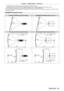 Page 35Chapter 2 Getting Started — Setting up
ENGLISH - 35
 gInstall the projector so that the front side of the projector is parallel to the screen. gInstall the projector so that the image can be projected within the range of shift adjustment by moving the lens position.
The 90° rotation of the image can be set in the [DISPLA
Y OPTION] menu → [IMAGE ROTATION].
 fDo not use the projector and the high-powered laser equipment in the same room.  The DLP

 chips can be damaged if a laser beam hits the 
projection...