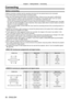 Page 50Chapter 2 Getting Started — Connecting
50 - ENGLISH
Connecting
Before connecting
 fBefore connecting, carefully read the operating instructions for the external device to be connected.
 fT

urn off the power of all devices before connecting cables.
 fT

ake note of the following points before connecting the cables. Failure to do so may result in malfunctions.
 g When connecting a cable to a device connected to the projector or the projector itself, touch any nearby 
metallic objects to eliminate static...