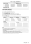Page 93Chapter 4 Settings — [POSITION] menu
ENGLISH - 93
[CURVED CORRECTION]
[VERTICAL BALANCE]
[HORIZONTAL BALANCE]
[MAINTAIN ASPECT RATIO]
Select [ON] to correct while keeping the aspect ratio.
Setting [CORNER CORRECTION]
1) Press  as to select [GEOMETRY].
2)  
Press 
 qw to select [CORNER CORRECTION].
3)
 
Press the  button.
 fThe 

[GEOMETRY:CORNER CORRECTION] screen is displayed.
4)
 
Press 
 as to select the item to adjust, and press the  button.
5)
 
Press 
 asqw to adjust.
[CORNER CORRECTION]
[UPPER...