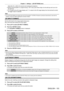 Page 103Chapter 4 Settings — [3D SETTINGS] menu
ENGLISH - 103
Select [6], [7], or [8] for the second and subsequent projectors.
 fStereo synchronization is a signal having a 

  50   % duty cycle where High is for the left eye and Low is for 
the right eye.
 f “H” is output to the 3D image display and “L” is output to the 2D image display from the terminal for which 
3D trigger output is selected.
Note
 f [11] in [3D SYNC MODE] is the setting when the 3D IR transmitter TY-3DTRW of Panasonic (production...