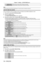 Page 104Chapter 4 Settings — [3D SETTINGS] menu
104 - ENGLISH
[SHARED 2D/3D]Uses same correction data for 2D signal and 3D signal.
[SEPARATE 2D/3D] Uses different correction data for 2D signal and 3D signal.
Note
 fSwitch the setting of [COLOR MA TCHING] (x   page   107) while the signal to be adjusted is being input.
[3D PICTURE BALANCE]
Correct the difference when the images for left eye and right eye have different brightness or color.
1)
 
Press 
 as to select [3D PICTURE BALANCE].
2)
 
Press the  button....