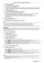 Page 113Chapter 4 Settings — [DISPLAY OPTION] menu
ENGLISH - 113
6) Press the  button.
 fThe 

[RESOLUTION] screen is displayed.
7)
 
Press 
 asqw to select [RESOLUTION].
 fSelect [1024x768p], [1280x720p], [1280x768p], [1280x800p], [1280x1024p], [1366x768p], [1400x1050p], 
[1440x900p], [1600x900p], [1600x1200p], [1680x1050p], [1920x1080p], [1920x1080i], or [1920x1200p].
8)

 
Press the  button.
 fThe 

[VERTICAL SCAN FREQUENCY] screen is displayed.
9)
 
Press 
 qw to select [VERTICAL SCAN FREQUENCY].
 fSelect...