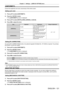 Page 121Chapter 4 Settings — [DISPLAY OPTION] menu
ENGLISH - 121
[UNIFORMITY]
Correct the brightness and color unevenness of the entire screen.
Setting each color
1) Press as to select [UNIFORMITY].
2)  
Press the  button.
 fThe 

[UNIFORMITY] screen is displayed.
3)
 
Press 
 as to select [WHITE], [RED], [GREEN], or [BLUE].
4)
 
Press 
 qw to adjust the level.
Item Operation AdjustmentRange of adjustment
[VERTICAL] Press w.
The lower-side color becomes 
pale, or the upper-side color 
becomes dark.
-127 - +127...