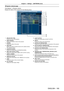 Page 165Chapter 4 Settings — [NETWORK] menu
ENGLISH - 165
[Projector status] page
Click [Status] → [Projector status].
Display the status of the projector for the following items.
14
17
187
10
8
9
1
2
3
4
19 
5
6
11
12
13
16 15
1 [PROJECT
OR TYPE]
Displays the type of the projector.
2
 
[MAIN VERSION]
Displays the firmware version of the projector

.
3
 
[POWER]
Displays the status of the power

.
4
 
[SHUTTER]
Displays the status of shutter function (ON: enabled (closed), 
OFF: disabled (open)).
5

 
[OPERA...