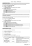 Page 87Chapter 4 Settings — [PICTURE] menu
ENGLISH - 87
[NOISE REDUCTION]
You can reduce noises when the input image is degraded and noise is occur\
ring in the image signal.
1) 
Press 
 as to select [NOISE REDUCTION].
2)
 
Press 
 qw or the  button.
 fThe 

[NOISE REDUCTION] individual adjustment screen is displayed.
3)
 
Press 
 qw to switch the item.
 fThe items will switch each time you press the button.
[OFF] No correction.
[1] Slightly corrects the noise.
[2] Moderately corrects the noise.
[3] Strongly...