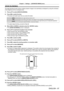 Page 97Chapter 4 Settings — [ADVANCED MENU] menu
ENGLISH - 97
[EDGE BLENDING]
The edge blending function allows multiple projector images to be seamle\
ssly overlapped by using the inclination 
of the brightness at the overlapped area.
1) 
Press 
 as to select [EDGE BLENDING].
2)
 
Press 
 qw to switch the item.
 fThe items will switch each time you press the button.
[OFF] Sets the edge blending function to off.
[ON] Use the setting value preset in the projector for the inclination of the\
 edge blending area....