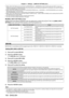 Page 106Chapter 4 Settings — [DISPLAY OPTION] menu
106 - ENGLISH
 f[SIMUL INPUT SETTING] cannot be set when the [POSITION] menu  → [GEOMETRY] is set to anything other than [OFF]. To input and 
project the video signal in simultaneous format, use an flat screen so that the geometric adjustment is unnecessary , and install the projector 
so that the projected image will be rectangular.
 f [SIMUL

 INPUT SETTING] cannot be set when the [ADVANCED MENU] menu  → [BLANKING] → [CUSTOM MASKING] is set to anything 
other...