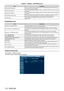 Page 172Chapter 4 Settings — [NETWORK] menu
172 - ENGLISH
ItemDescription
[BRIGHTNESS SENSOR] There is a problem with the luminance sensor. If problems persist even after switching 
on the power, consult your dealer.
[PHOSPHOR WHEEL1] There is a problem with the phosphor wheel 1 or phosphor wheel 1 drive circuit. Consult 
your dealer.
[PHOSPHOR WHEEL2] There is a problem with the phosphor wheel 2 or phosphor wheel 2 drive circuit. Consult 
your dealer.
[QUAD PIXEL DRIVE UNIT] There is a problem with the QUAD...