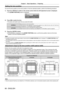 Page 66Chapter 3 Basic Operations — Projecting
66 - ENGLISH
Setting the lens position
To move the lens position to the home position or the lens standard position, perform the following procedure.
1) 
Press the  button on the remote control while the shift adjustment screen is dis\
played.
 fThe 

[HOME POSITION]  screen is displayed.
LENS
HOME POSITION
EXECUTE CANCEL
ENTERMENU
NORMAL
CHANGE
2) Press 
qw to switch the item.
 fThe items will switch each time you press the button.
[NORMAL] Moves the lens to the...
