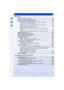 Page 99
Wi-Fi/NFC
Wi-FiR function/NFC function ..........................................................................244
What you can do with the Wi-Fi function .......................................................247
Controlling with a Smartphone/Tablet ............................................................248 • Installing the smartphone/tablet app “ Panasonic Image App ” ...................248
• Connecting to a smartphone/tablet ............................................................249
•...