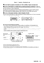 Page 13Chapter 1 Preparation —
 Precautions for use
ENGLISH - 13
 rDo not install the projector at elevations of 2 700 m (8 858') or higher above sea level.
 rDo not use the projector in a location that the ambient temperature exce\
eds 40 °C (104 °F).
Using the projector in a location that the altitude is too high or the a\
mbient temperature is too high may reduce the 
life of the components or result in malfunctions.
The upper limit of the operating environment temperature should be betwe\
en 0  °
C (32...