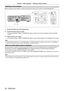 Page 36Chapter 3 Basic Operations —
 Switching on/off the projector
36 - ENGLISH
Switching on the projector
Before switching on the projector, make sure all the other devices are correctly connected (
x page 30).
2) 3)
3)1)
1) Connect the power cord to the projector body.
2) Connect the power plug to an outlet.
 
f The power indicator  lights or blinks in red, and the projector enters the standby 
mode. 
3) Press the power  button.
 
f The power indicator  lights in green and the image is soon projected on the...