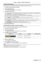 Page 69Chapter 4 Settings —
 [DISPLAY OPTION] menu
ENGLISH - 69
[OTHER FUNCTIONS]
You can perform some of the remote control button operations by using the\
 sub-menu.
1) Press as to select [OTHER FUNCTIONS].
2) Press the  button.
 
f The [OTHER FUNCTIONS] screen is displayed.
3) Press as to select the item.
[AUTO SETUP]
Automatically adjust the resolution, the clock phase and the image posit\
ion when analog RGB signals 
consisting of bitmap images such as computer signals are being input, or\
 to...