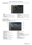 Page 93Chapter 5 Operation of Function —
 Web control function
ENGLISH - 93
Descriptions of items
1 Page tabPages are switched by clicking this item.
2 [Status]The status of the projector is displayed by clicking this item.
3 [Projector control]The [Projector control] page is displayed by clicking this item.
4 [Detailed set up]The [Detailed set up] page is displayed by clicking this item.
5 [Change password]The [Change password] page is displayed by clicking this item.
6 [Download]The download page of Presenter...