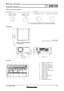 Page 5SPECFILE
PT-DW1003-Chip DLP™ Projector
As of October 2008< 5 >
Shape of the plug receptacle
Note:  Be sure to use the power plug adaptor cord supplied with the projector. 
The supplied power plug adaptor can be used with the PT-DZ12000 only.
125 V AC, 20 A
(NEMA 5-20R) PT-DW100U PT-DW100E
250 V AC, 15 A
(NEMA 6-15R)220-240V AC, 16 A 220-240V AC, 13 A/15 A
Dimensions
Terminals
448 (17-5/8˝) (4-23/32˝)120
477
(18-25/32˝)
265 (10-7/16˝) 320 (12-19/32˝) 218 (8-19/32˝)36
(1-13/32˝)607
(23-29/32˝) 643...