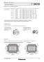 Page 7SPECFILE
PT-DW1003-Chip DLP™ Projector
As of October 2008< 7 > 16:9 aspect ratio
Calculation of the projection distance
For a screen size different from the above, use the equation below to calculate the projection distance.
ET-D75LE6 minimum L (mm) = (diagonal screen size in inches) x 23.1 - 56.6
maximum L (mm) = (diagonal screen size in inches) x 27.7 - 73.6
ET-D75LE1 minimum L (mm) = (diagonal screen size in inches) x 34.3 - 76.0
maximum L (mm) = (diagonal screen size in inches) x 45.8 - 100.4...