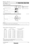 Page 5SP E CFI L E
PTRZ470K /RZ470WD L P™P ro j e c t o r s
As  of December \f01\f
SFD12M013
5 / 1 \f
S t a n d a rd   s e t t i n g  u p   p o s i t i o n
C a u t i o n :
• All  construction  work  should  be  done  by  a  qualified  technician.
• When  mounting  to  the  ceiling,  use  the  ceiling  mount  bracket.  Also,  to  prevent  the  projector  from  dropping,  be
sure  to  attach  the  wire  that  is  included  with  the  ceiling  mount  bracket.
Upper edge of projected image
197
(7-3/4)
218
(...