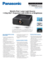 Page 1PRELIMINARYAs of June 2014Available from Q3 FY 2014
1-Chip DLP™ Projectors
P T-RZ670 Series
P T- R Z 670 B/W 
6,500 lm
WUXGA (1920 × 1200)
P T- R W 63 0 B/W  
6,500 lm
WXGA (1280 × 800)
World’s First*1
 Laser Light Source 
1-Chip DLP
™ Projectors with 6,500 lm of Brightness
Long-Lasting Reliability and High 
Picture Quality
•	 The 	 world’s 	 first 	 and 	 brightest 	 6,500-lm	
brightness

	 as 	 a 	 laser 	 light 	 source 	 1-chip
	
DLP™

	 projector.
•	 Bright,
	

beautiful 	 picture 	 quality 	 for...