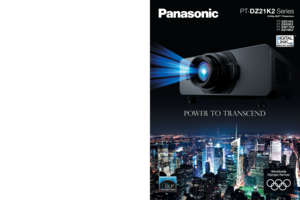 Page 1For more information about Panasonic projectors, please visit :
Projector Global Website – 
panasonic.net/avc/projector
Facebook – 
www.facebook.com/panasonicprojector
Yo uTu b e  –  
www.youtube.com/user/PanasonicProjector
 
Weights and dimensions shown are approximate. Specifications and appearance are subject to change without 
notice. Product availability differs depending on region and country. This product may be subject to export control 
regulations. DLP, DLP logo and DLP Medallion logo are...