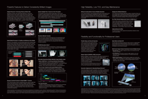 Page 3Detail Clarity Processor 5+
 Clarifies and Enhances Fine DetailsPanasonic’s new generation circuit technology analyzes each individual image 
frame by frame to clarify areas containing fine details and textures. Powerful 
algorithms extract hidden information from the super high, high, medium, and 
low frequency video bands, sharpening outlines, correcting contours, and 
reducing ringing noise to improve the sense of resolution. The PT-RQ13K 
adds an exclusive Refine Enhancer algorithm designed to clean...