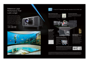 Page 2Reference Laser 
Per formance That 
Lasts Longer3-Chip DLP™ Projectors
*1 At this time the brightness will have decreased to approximately half of its original level ( Dynamic Contrast Mode: 3, Image Mode: Dynamic). Panasonic recommends cleaning or checkup at point of purchase after every 20,000-hour period (approximately). Light source 
lifetime may be reduced depending on environmental conditions. Replacement of parts other than the light source may be required in a shorter period.  *2 Usage...
