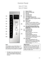 Page 23Control Panel 
NN-CF778S 
NN-CF768M
(1) Display Window
(2) Microwave Power Pad
(3) Grill Pad
(4) Convection Pad
(5) Turbo-bake Pad
(6) Auto Weight Programs Pad
(7) Auto Weight Defrost Programs (Chaos
Defrost)
(8) Memory Pad
(9) Timer Pad:
This can be used to delay a cooking 
program for up to 9 hrs 99 mins; or used
as a timer or for standing (non-cooking)
time. It is also used to set the clock.
(10) Auto Menu/Temperature/Microwave
Wattage/Grill Level/Convection Heat
Selector Dial.
(11) Time/Weight Dial...