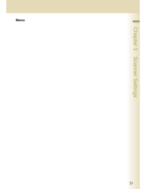 Page 3131
 Chapter 3    Scanner Settings
Memo
Downloaded From ManualsPrinter.com Manuals 