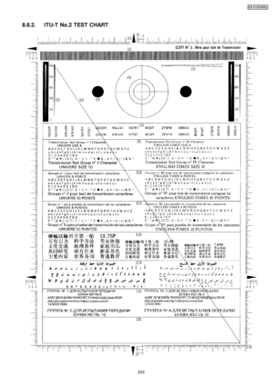 Page 2338.8.2. ITU-T No.2 TEST CHART
233
KX-FLB75 8RU
Downloaded From ManualsPrinter.com Manuals 